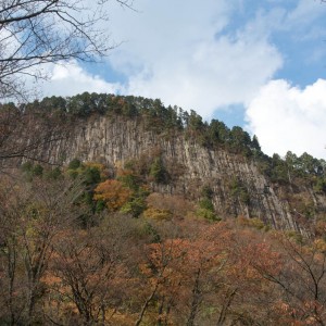 紅葉の屏風岩